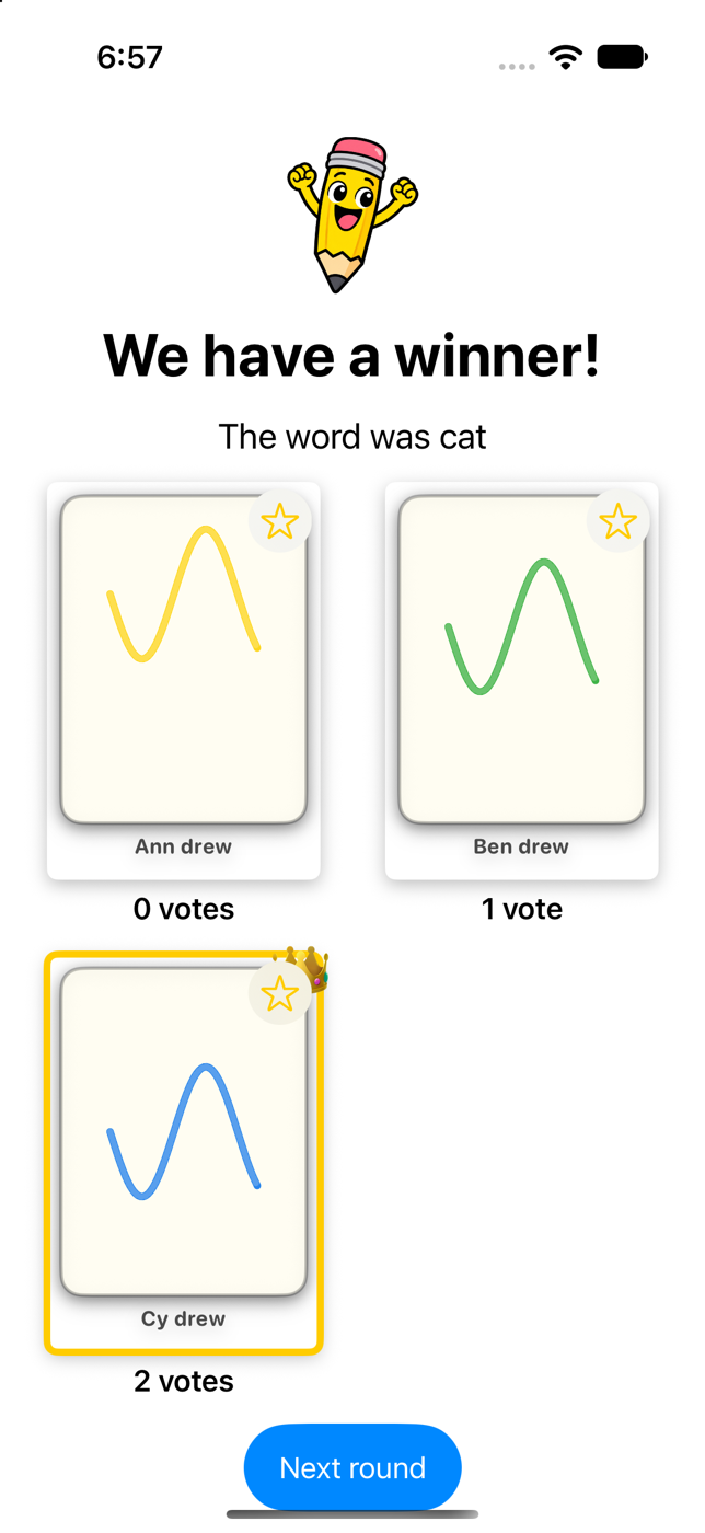 Showdown on iPhone: the winning drawing is crowned